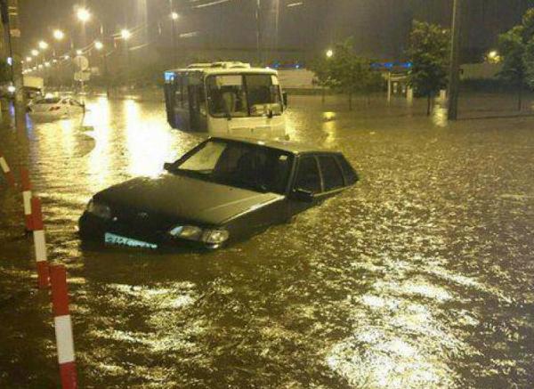 Дороги Краснодара затопило
